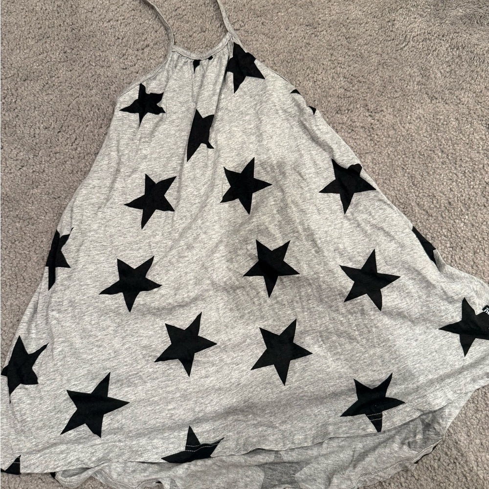 nununu Gray and Black Star Kids Dress